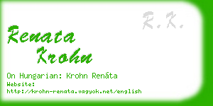 renata krohn business card