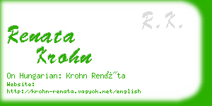 renata krohn business card